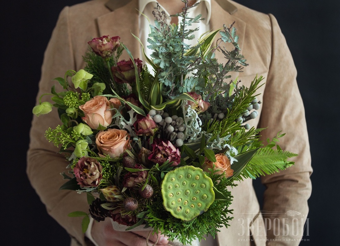 Цветы для мужчин фото: необычный и стильный подарок