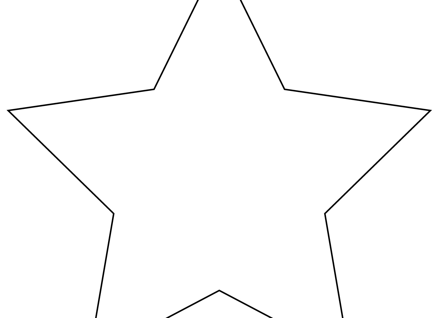 Пятиконечная звезда трафарет