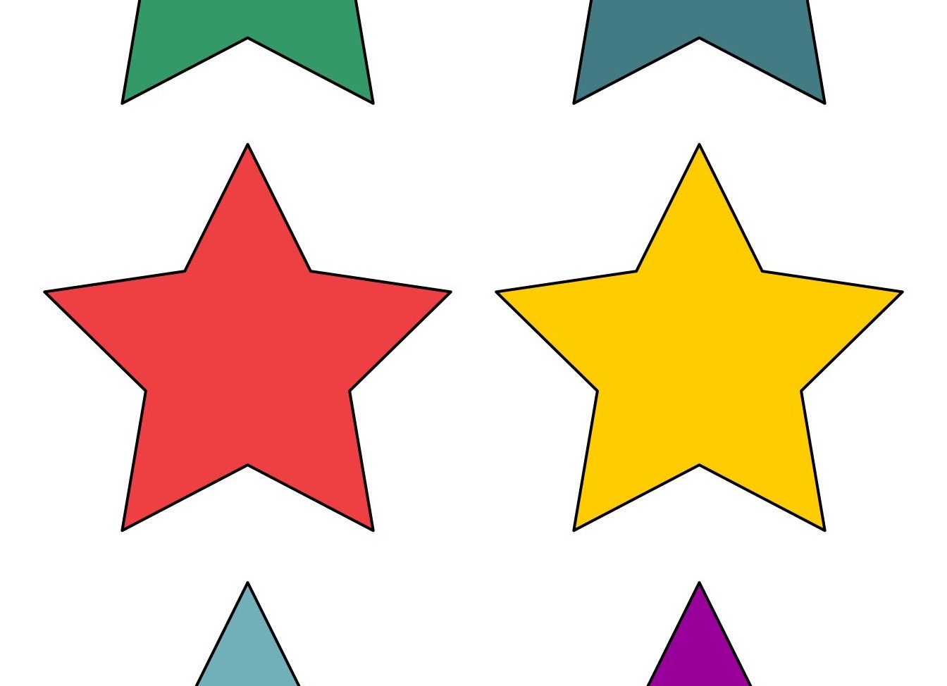 Трафарет звездочки для вырезания из бумаги